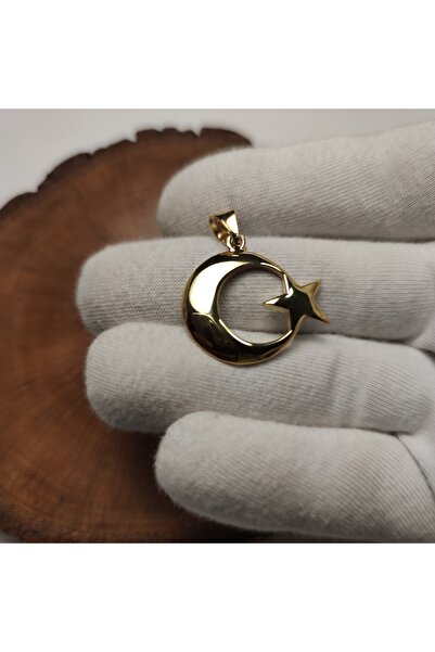 GoldRey Jewellery Ay Yıldız Kolye Ucu 925 Ayar Gümüş