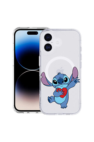 bestcase Carcasă antișoc MagSafe TPU pentru Apple iPhone 17, model Love Stitc...