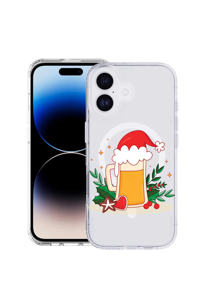 bestcase Carcasă antișoc MagSafe TPU pentru Apple iPhone 17, Bere de Crăciun,...