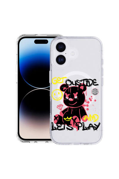 bestcase Carcasă antișoc MagSafe TPU pentru Apple iPhone 17, Teddy Bear Lets ...
