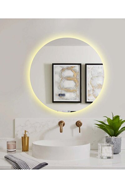 Smack Oglindă LED și tactilă, cu funcție de dezaburire și ceas, 3 tipuri de l...