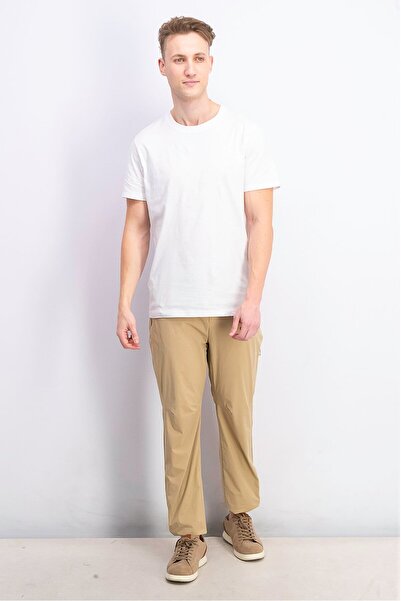 Lacoste Men Regular Fit Solid Zip Pocket Pant, Beige