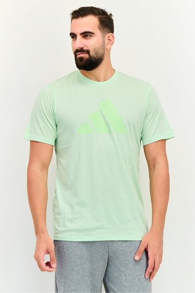 adidas Men Sportswear Fit Short Sleeve Training T-Shirt, Lime Green