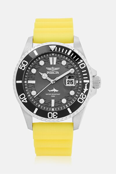 Invıcta Men 47163 Pro Diver Quartz Silicone Strap Watch 43 mm, Yellow