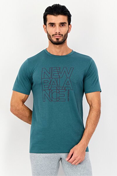 New Balance Men Standard Fit Short Sleeve Outdoor T-Shirt, Sea Green