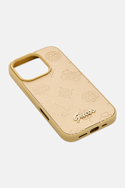 Guess iPhone 16 Pro Brand Logo Protective Case, Gold