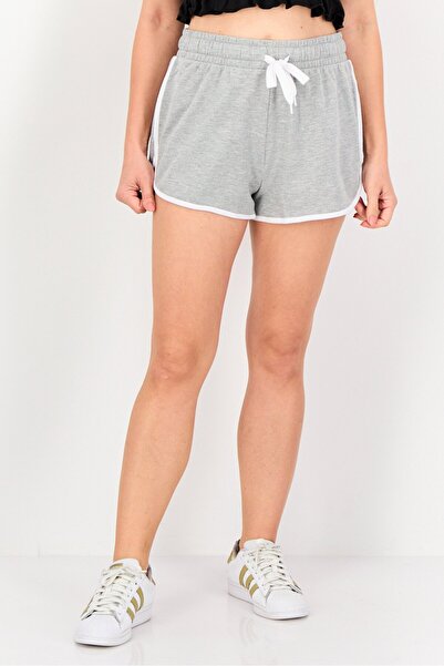 Forever 21 Women Regular Fit Heather Basic Shorts, Heather Grey