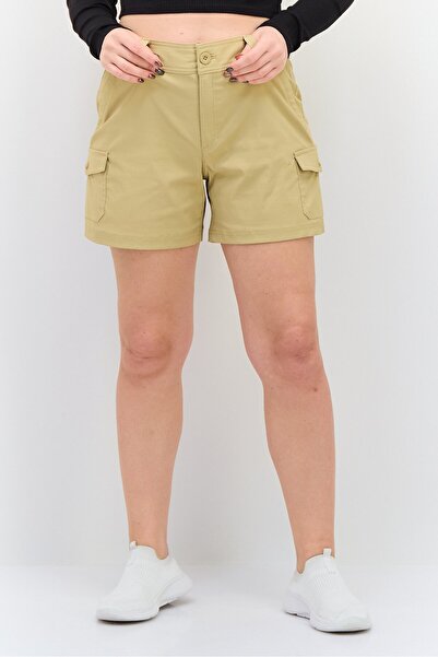 Eddie Bauer Women Solid Cargo Shorts, Khaki