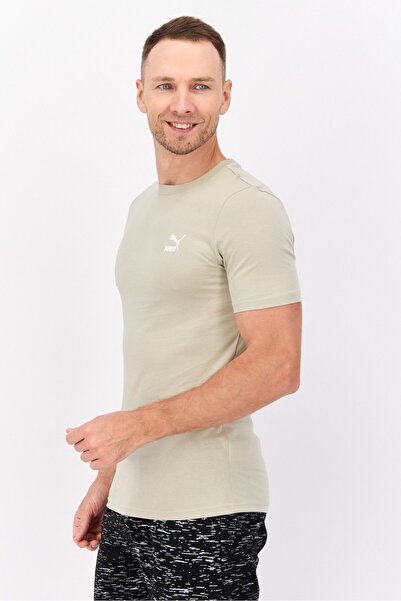 Puma Men Sportswear Fit Short Sleeve Outdoor T Shirt, Chalk