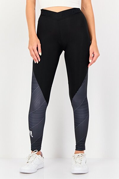 adidas بنطال رياضي نسائي ضيق للتدريب بشعار العلامة التجارية، متعدد الألوان