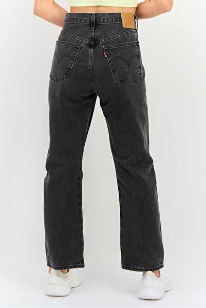 Levi's Women Straight Fit Washed Non Stretchable Jeans, Black