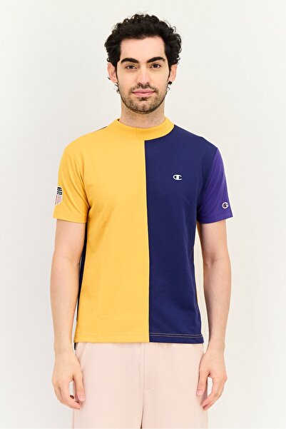 Champion تي شيرت رجالي رياضي بأكمام قصيرة مناسب للأنشطة الخارجية، متعدد الألوان