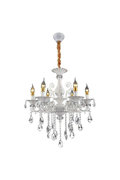Alessandro DESIGN Candelabru SANSSOUCI 6xE14 Cristal si Metal – Design Clasic...