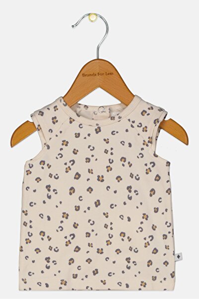 Feetje Toddlers Girl Allover Print Sleeveless Top, Beige