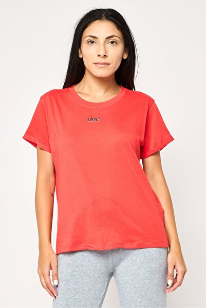 DKNY Sport Women Sportswear Fit Short Sleeves Outdoor T-Shirts, Red