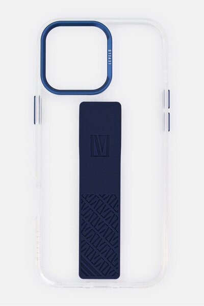 Levelo جراب حماية من السيليكون Graphia لهاتف iPhone 16 Pro Max، أزرق داكن