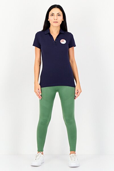 Puma Women Regular Fit Short Sleeves Outdoor Polo Shirt, Dark Navy