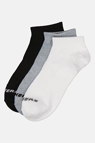 SKECHERS Men 3 Pairs Brand Logo Ankle Socks, Multicolor