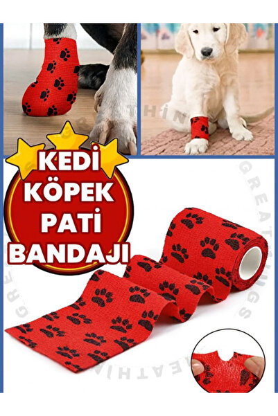 Octacare Kendinden Yapışkanlı Kedi & Köpek Pati Bandajı – Ayak Koruyucu Ayakkabısı 5 Cm x 4,5 Metre 2 adet