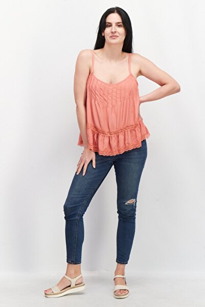 Forever 21 Women Plus Size Round Neck Sleeveless Textured Top, Rose