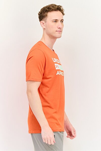 Under Armour Men Loose Fit Short Sleeve Outdoor T-Shirt, Coral