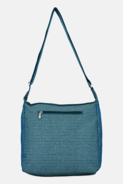 Kipling حقيبة كتف نسائية بشعار العلامة التجارية مع سلسلة مفاتيح، باللون الأخضر