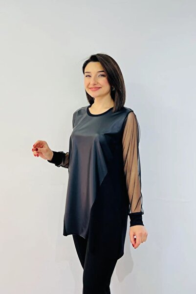 Sima Butik KADIN TÜL DETAYLI BLUZ