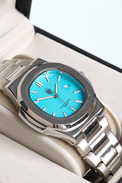 WATCHOFROYAL Nautilus Silver Turquoise Wristwatch
