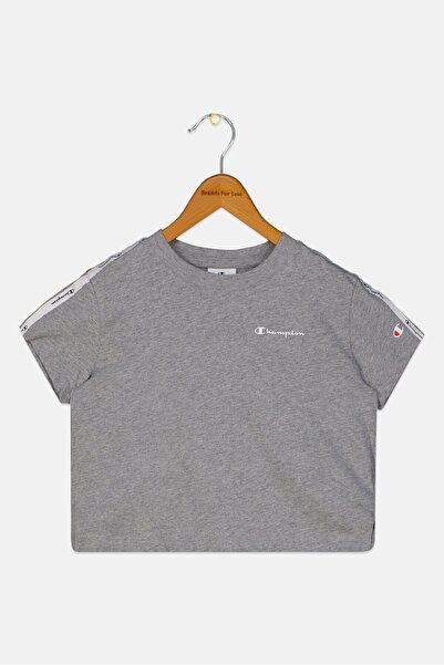 Champion Kids Girl Crew Neck Short Sleeve Outdoor T-Shirt, Grey