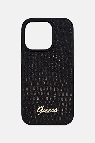 Guess iPhone 16 Pro Metal Logo Protective Case, Black