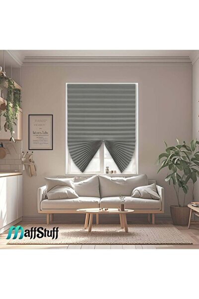 MaffStuff MaffStuff® Self-Adhesive Fan Pleated Blinds Grey 60x150cm