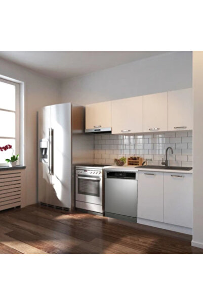 Tdesigno Ulza Hazır Mutfak Dolabı 200 Cm –Beyaz Laminat Tezgah Dahil-Bulaşık ...