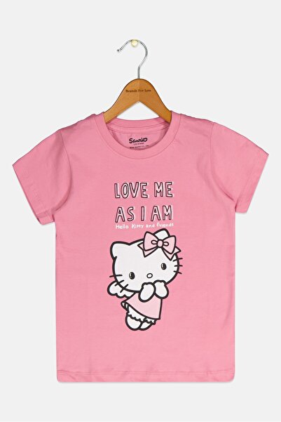 SANRIO Kids Girl Hello Kitty Print T-Shirt, Pink