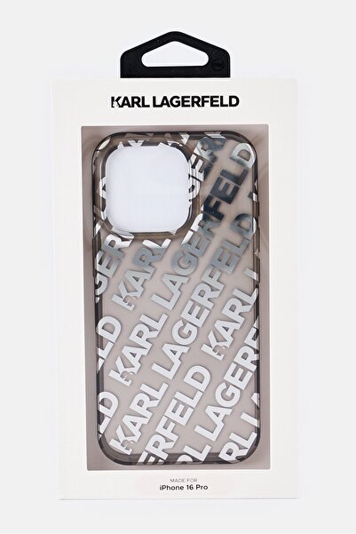 Karl Lagerfeld iPhone 16 Pro Brand Logo Protective Case, Silver