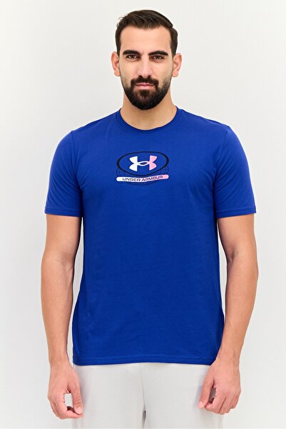 Under Armour Men Sportswear Fit Short Sleeve Outdoor T-Shirt, Royal Blue