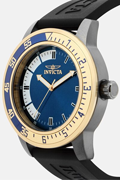 Invıcta Men 35779 Silicone Analog Watch 45 mm, Black