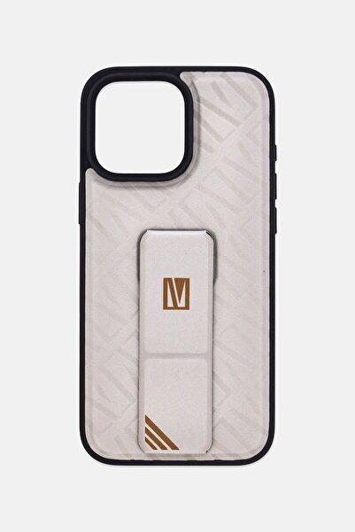 Levelo جراب مورفيكس كويرو جريب ستاند الواقي لجهاز آيفون 16 برو ماكس، رمادي