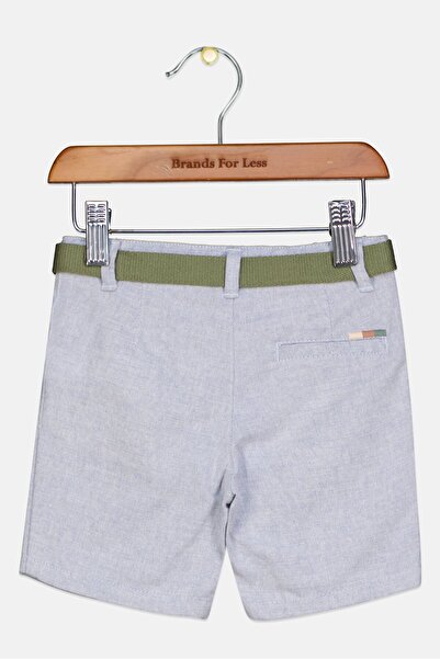 Gingersnaps Toddlers Boy Chambray Belted Shorts, Light Blue