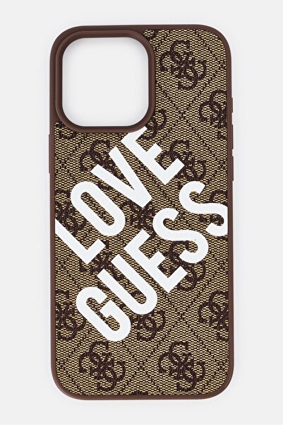 Guess iPhone 16 Pro Max Brand Logo Protective Case, Brown