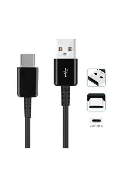 Choice كابل شحن سريع أصلي أسود بطول 1.2 متر من النوع C بطول 1 متر لهاتف سامسونج جالاكسي S8 S9 S10 S21 Ultra رقم