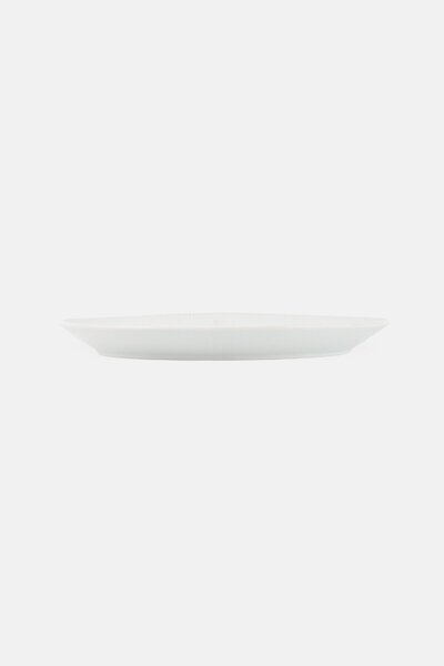 BIA Cordon Bleu Ribbed Stoneware Oval Serving Tray, White