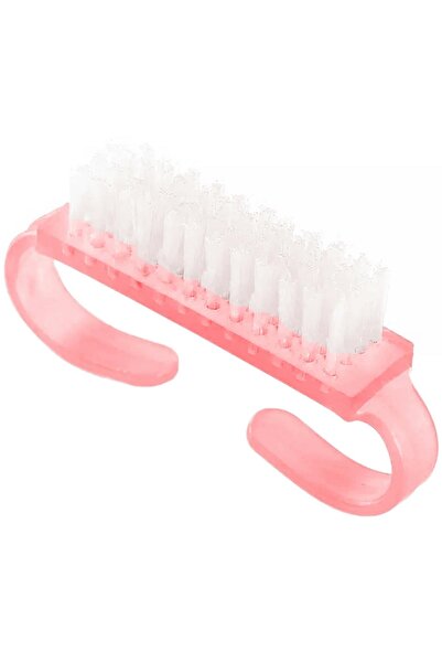 Aptel Set of 10 nail brushes, plastic, pink, 6.2×1.2×3.3 cm