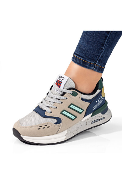 BMoD Teniși gri și verzi pentru femei MOD09813