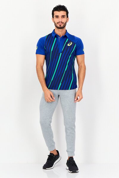 Asics Men Sportswear Fit Short Sleeve Tennis Polo Shirt, Multicolor