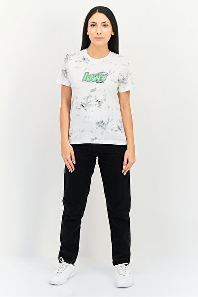 Levi's Women Crew Neck Short Sleeve Brand Logo T-Shirt, Multicolor