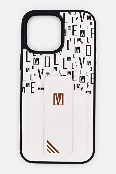 Levelo جراب مورفيكس جريب ستاند مع حامل للبطاقات لهاتف آيفون 16 برو ماكس، أبيض