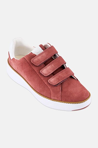 Cole Haan Women Velcro Suede Casual Sneakers, Rouge