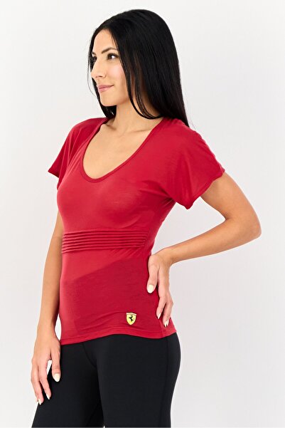 Puma Scuderia Ferrari x Women Sportswear Fit Short Sleeve Outdoor Top, Red