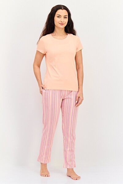 Zivame Women Stripe Drawstring Sleepwear Pyjama Set, Multicolor