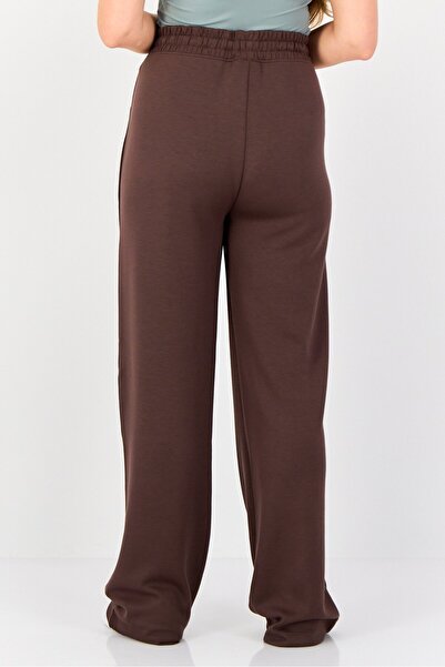 Juicy Couture Women Regular Fit Brand Logo Straight Leg Pants, Chocolate
